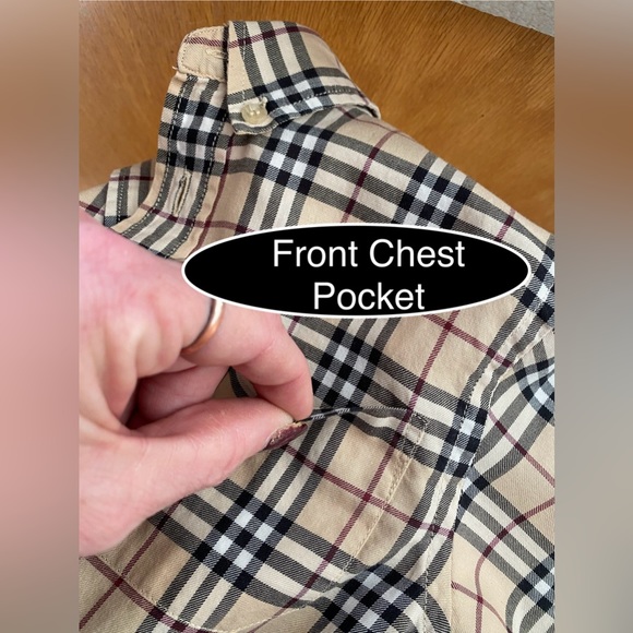 BURBERRY Upscale Boys L/S Nova Check Button Down🔥EUC/Flawless/ Size 4🔥 - Picture 11 of 15